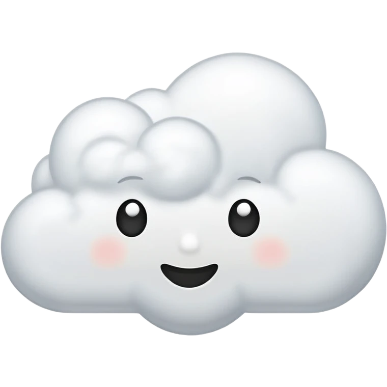 simple clear comic thought cloud, no text emoji