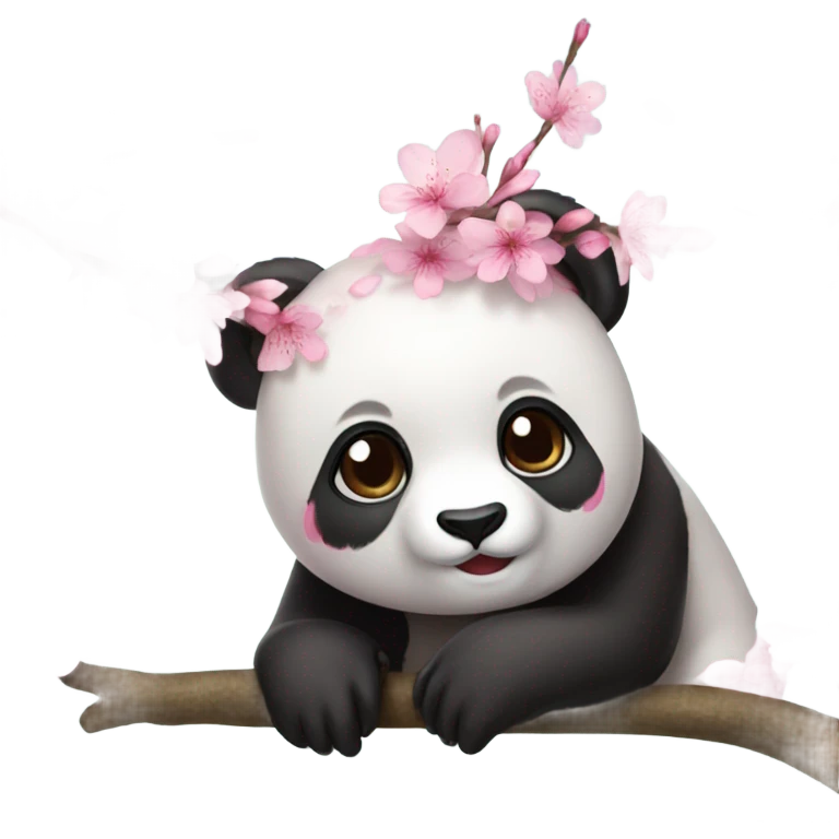 Cherry blossom panda emoji