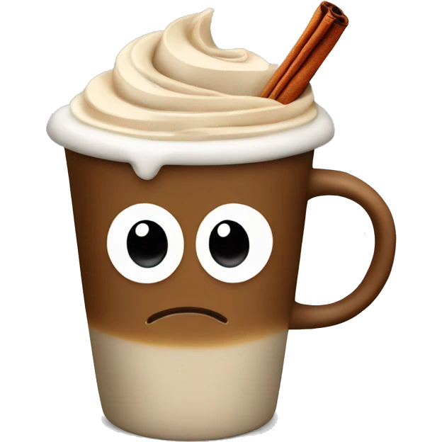 A latte with cinnamon on top emoji