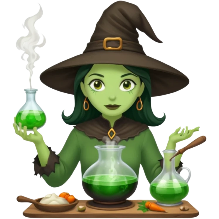 green witch cooking potion emoji