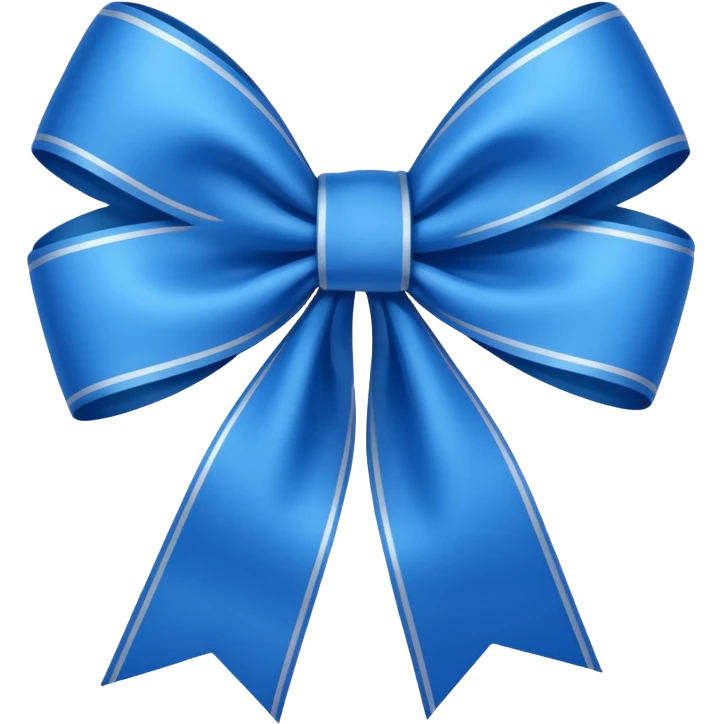 blue ribbon bow emoji