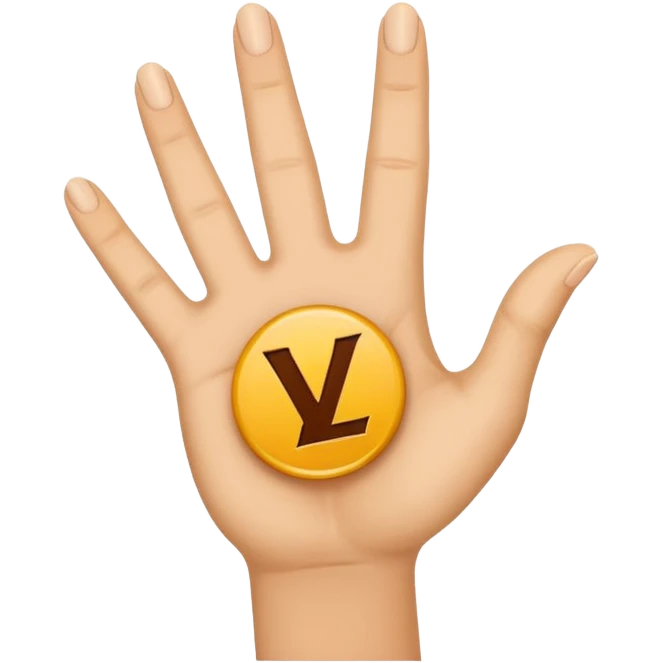 Give an emoji on live yours with the initial lv from the left hand throwing up l and the right hand throwing up v from the left thumb emoji