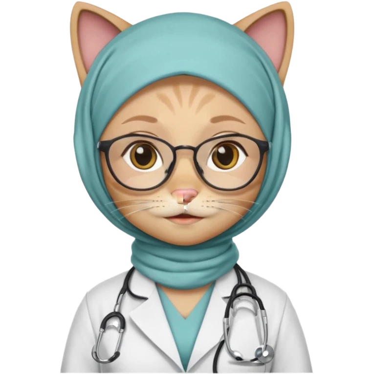 hijab cat doctor emoji