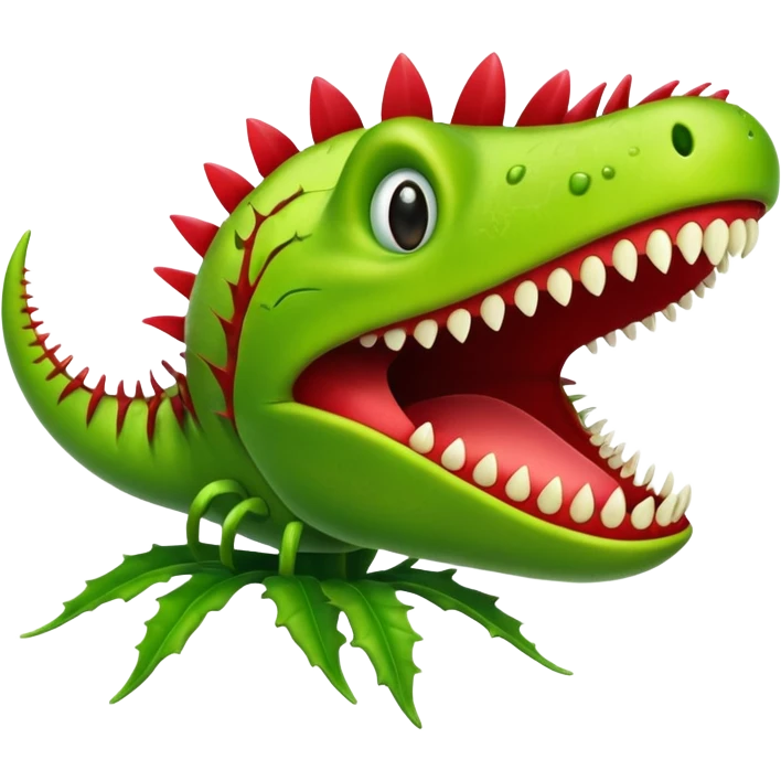 venus fly trap without a face, more realistic emoji