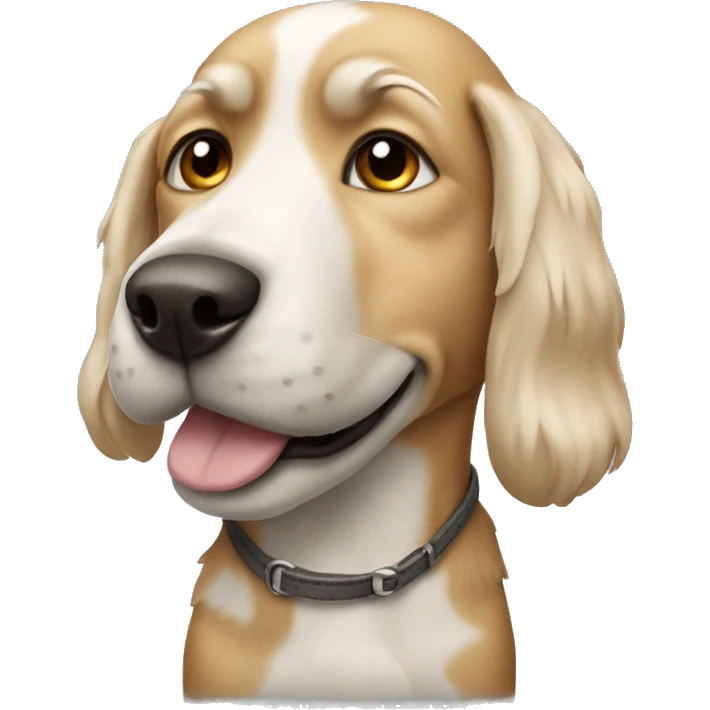 Dog with worn emoji