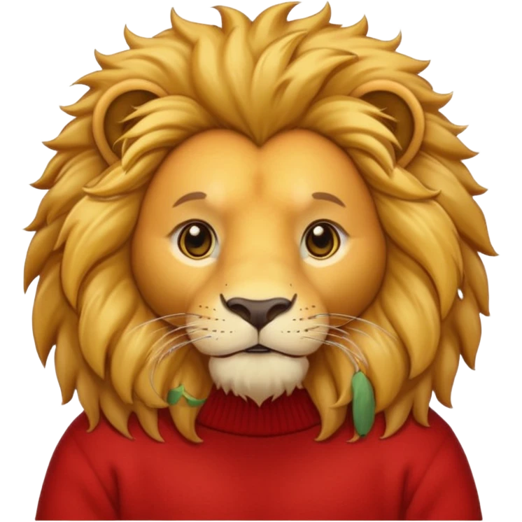 lion wearing jumper emoji