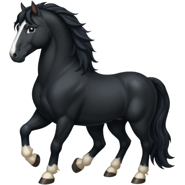Black Clydesdale  emoji