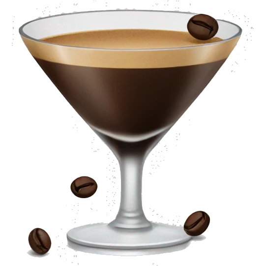 espresso martini with coffee beans  emoji