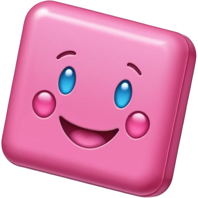 Chicle rosado rectangulo emoji