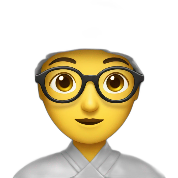 Monja con gafas emoji