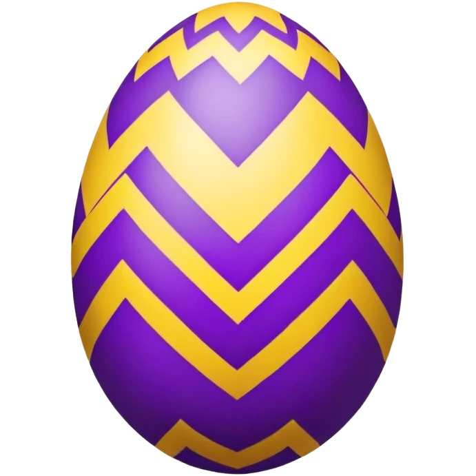 decor egg, symmetry pattern, purple and yellow emoji