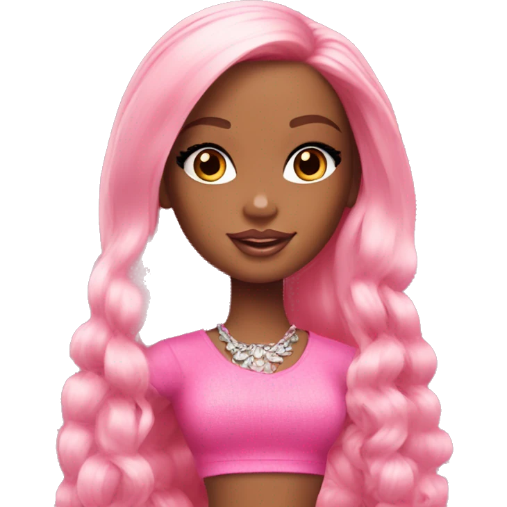 Cute pink Barbie bratz emoji