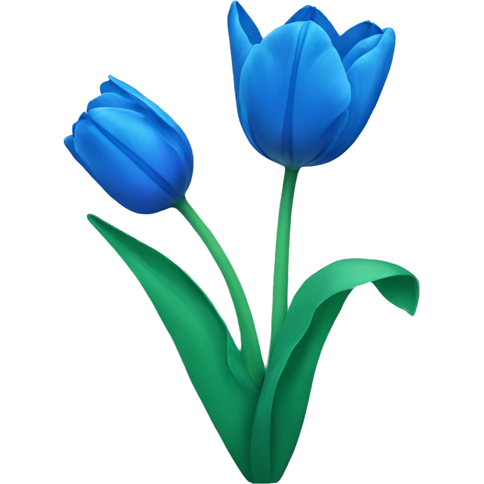 two tone blue tulip flower  emoji