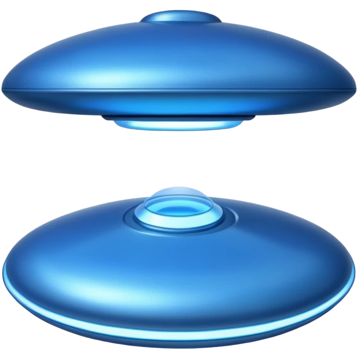 big blue UFO emoji