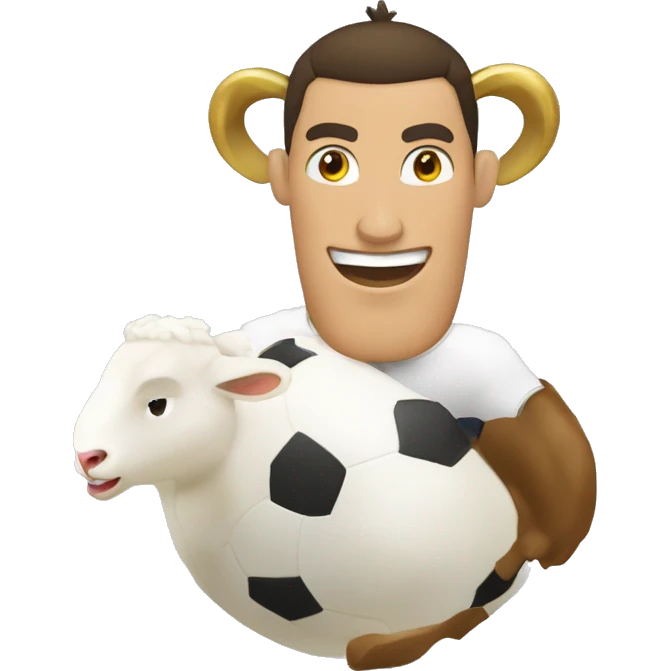 Ronaldo sur une chevre emoji