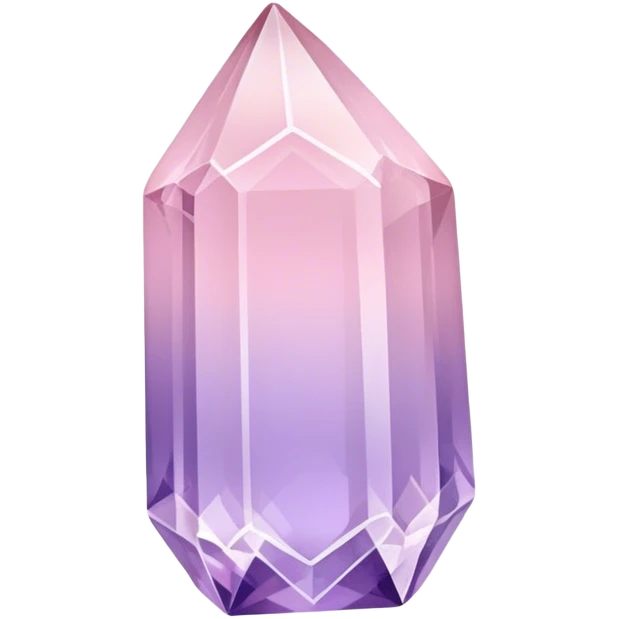 Light pink and lavender ombré quartz crystal  emoji