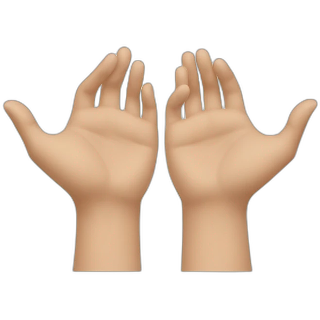 sharing with each other, two women hand emoji