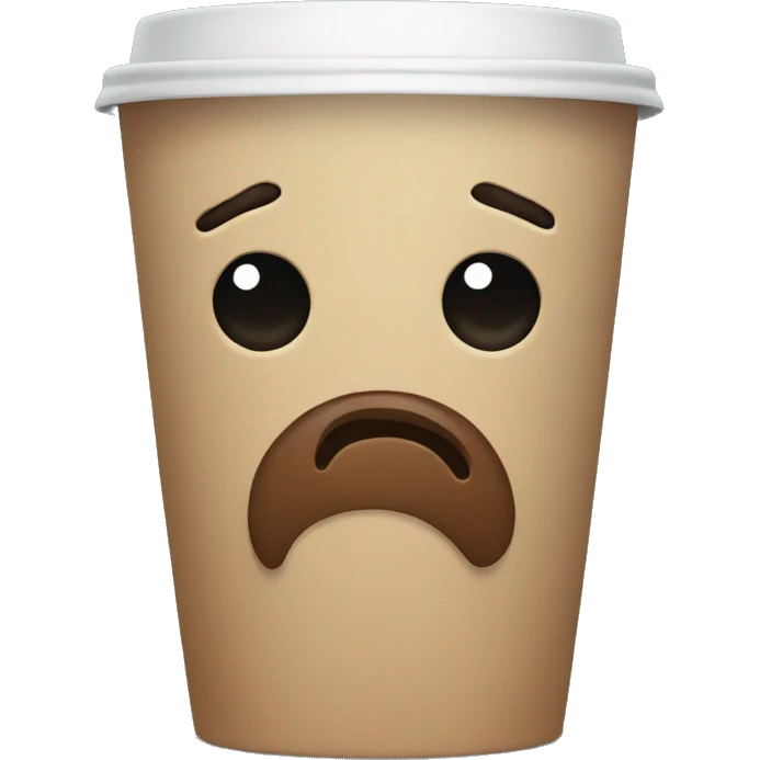 sad coffee cup emoji