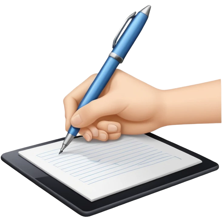 paper writing with pen emoji