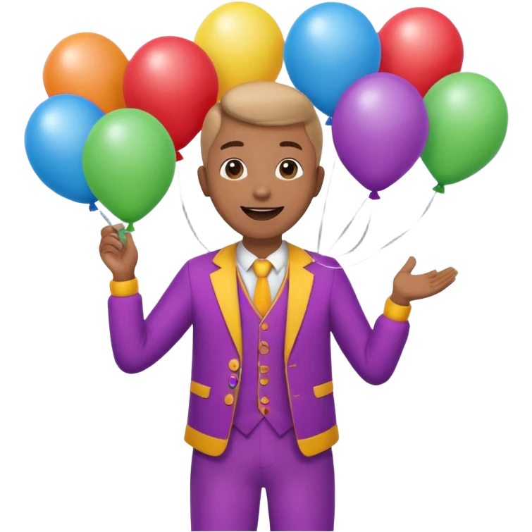 party animator entertaining children with balloons emoji