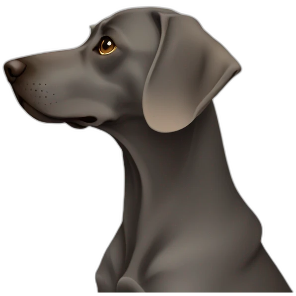 shorthair weimaraner profile silhouete emoji