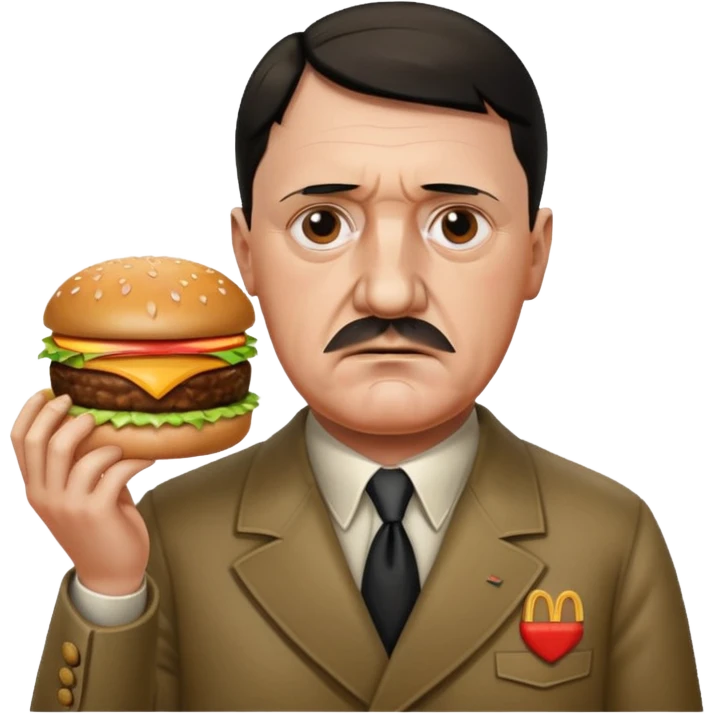 adolf hitler holding a big mac emoji