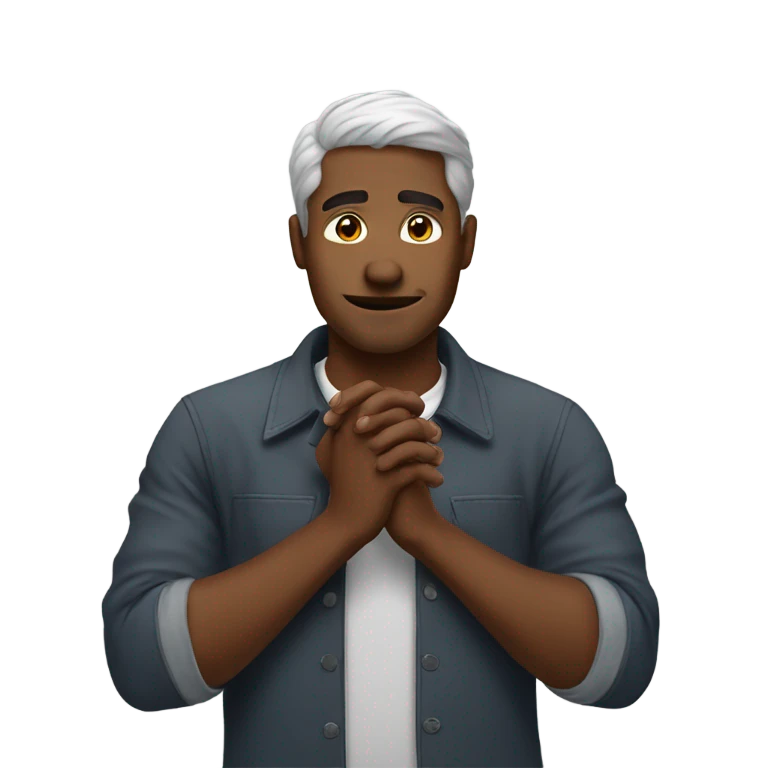 Man rubbing hands together deviously emoji