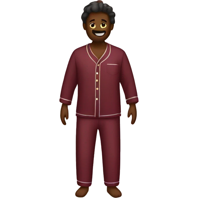 Plaided burgundy pajama emoji