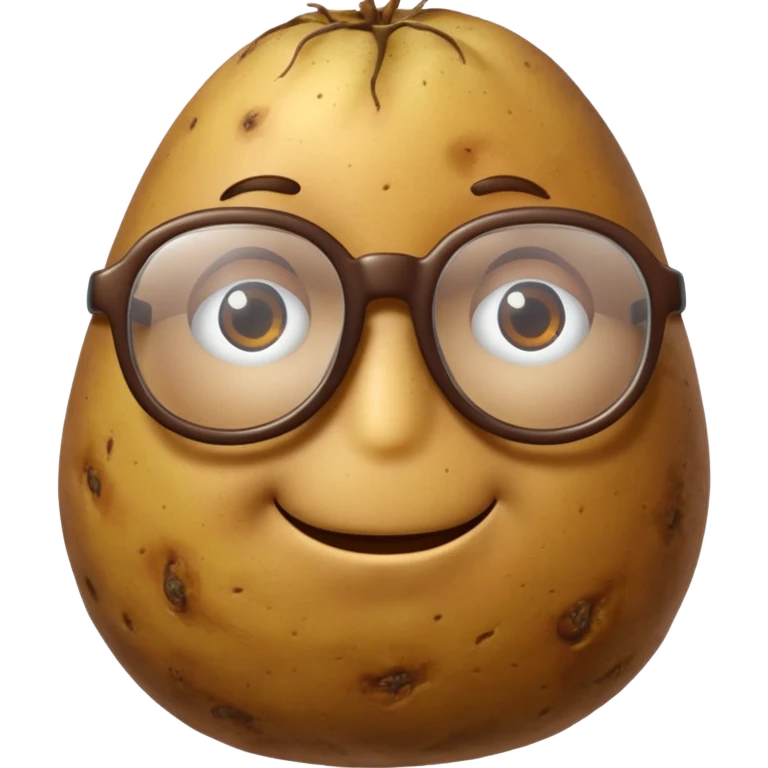 Potato wearing glasses emoji