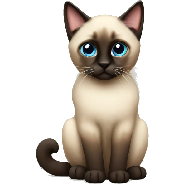 fluffy siamese cat  emoji