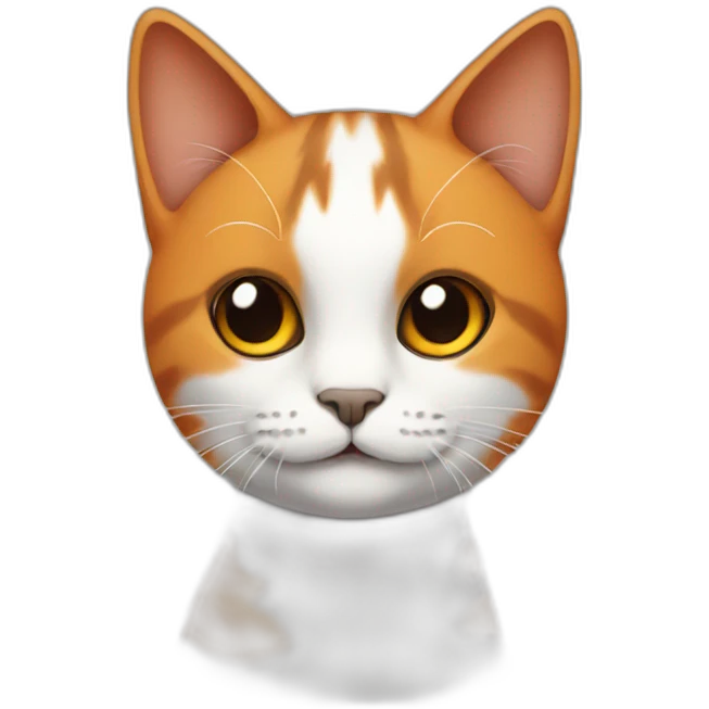 Cat with black, orange and White  emoji
