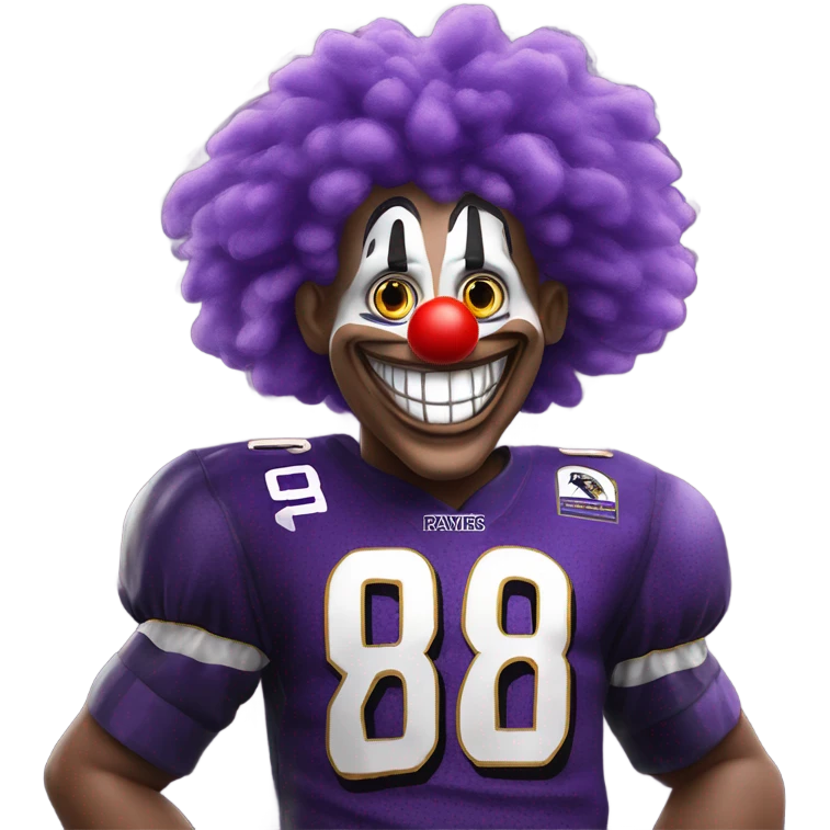 Ravens fan clown emoji