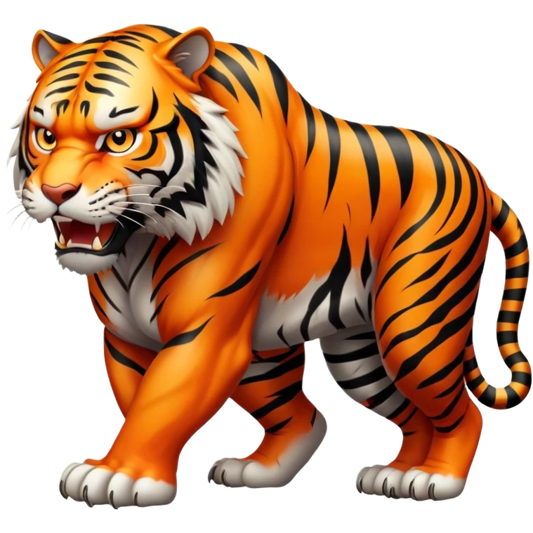 ANGRY Tiger  ful;l body emoji