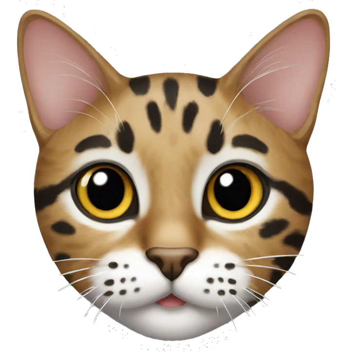 spotted tabby cat with white chest emoji