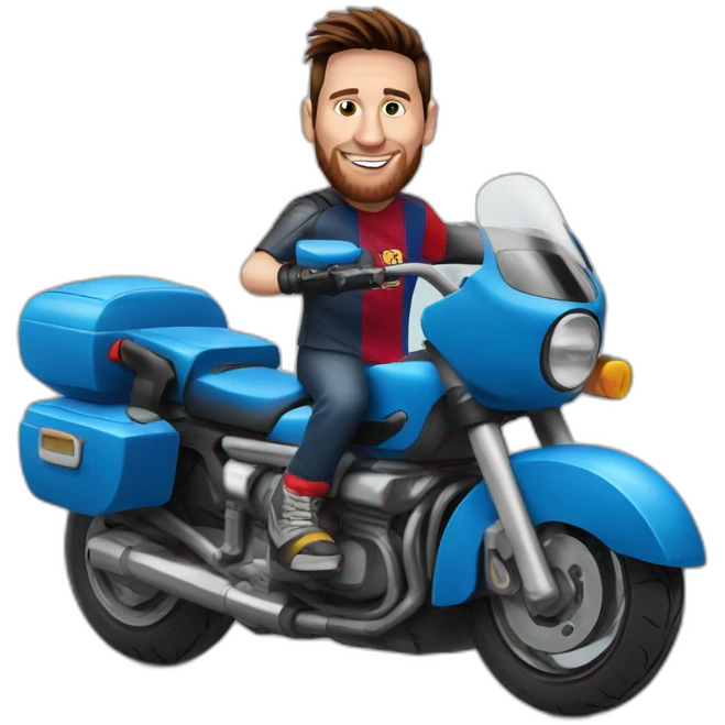 Messi sur un motorcycle  emoji