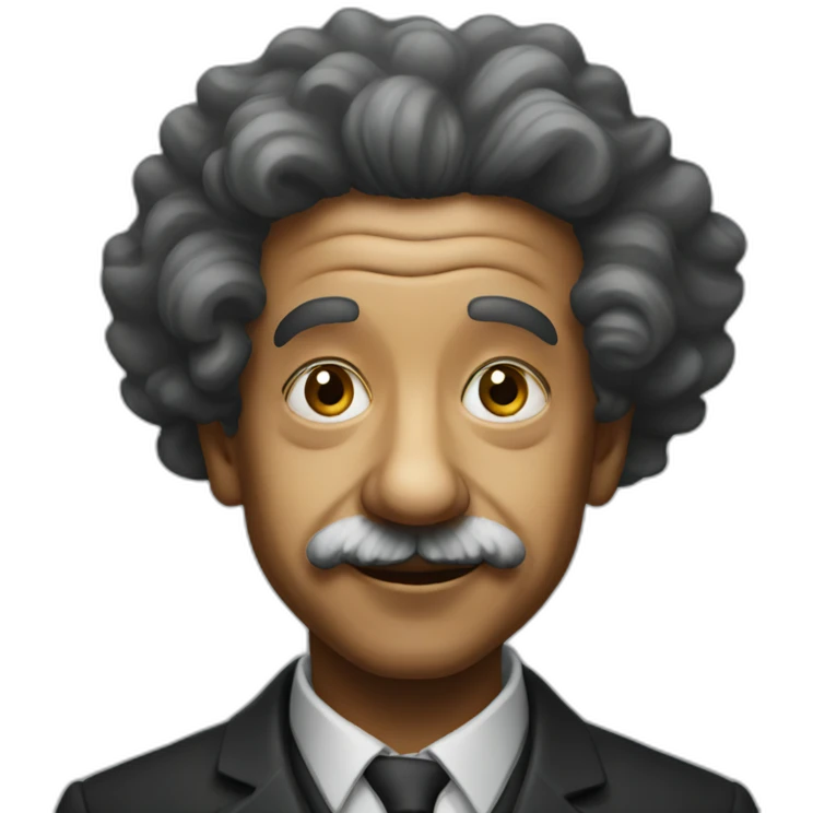 Black albert einstein emoji