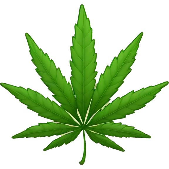 Cartoon hemp leaf emoji emoji
