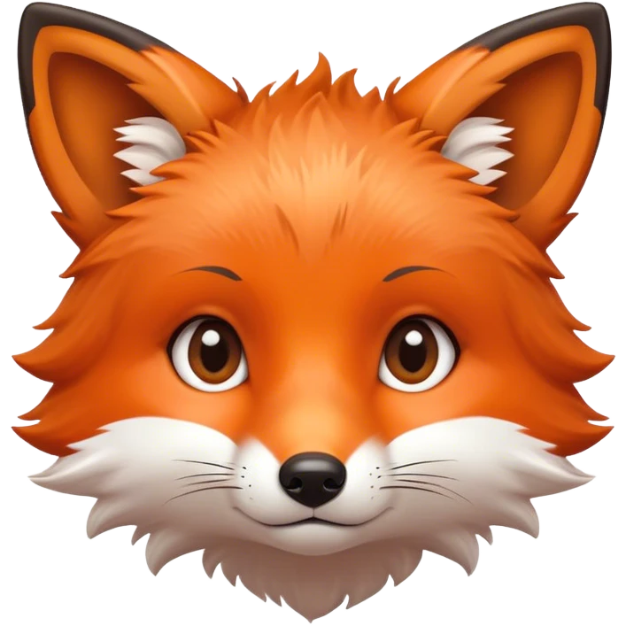 Cute baby fox head emoji