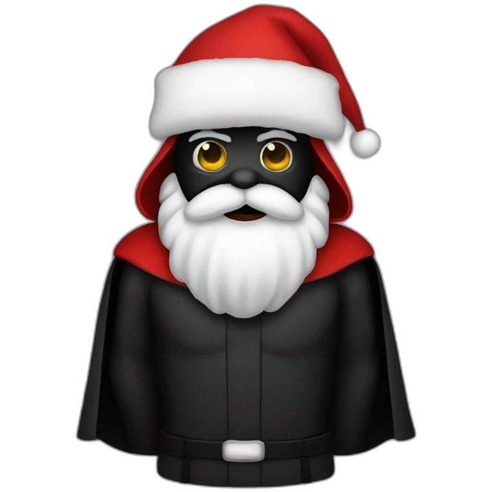 Dark vador dress like santa claus emoji