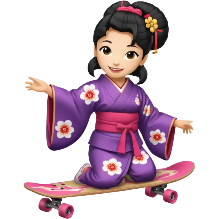 geisha skateboard  emoji
