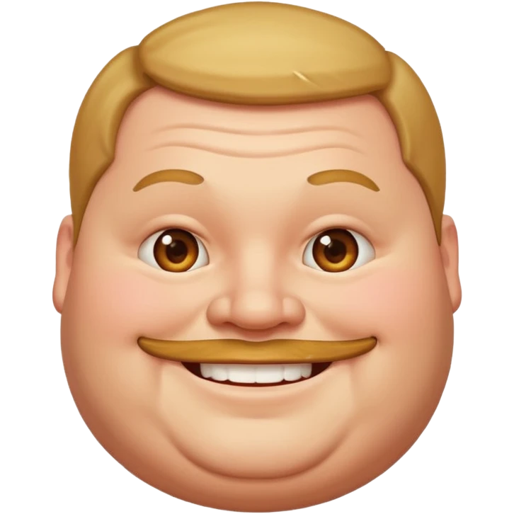 A fat man emoji