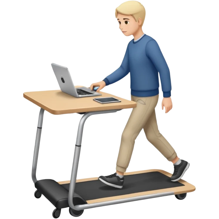 ein walking pad unter dem schreibtisch was benutzt wird emoji