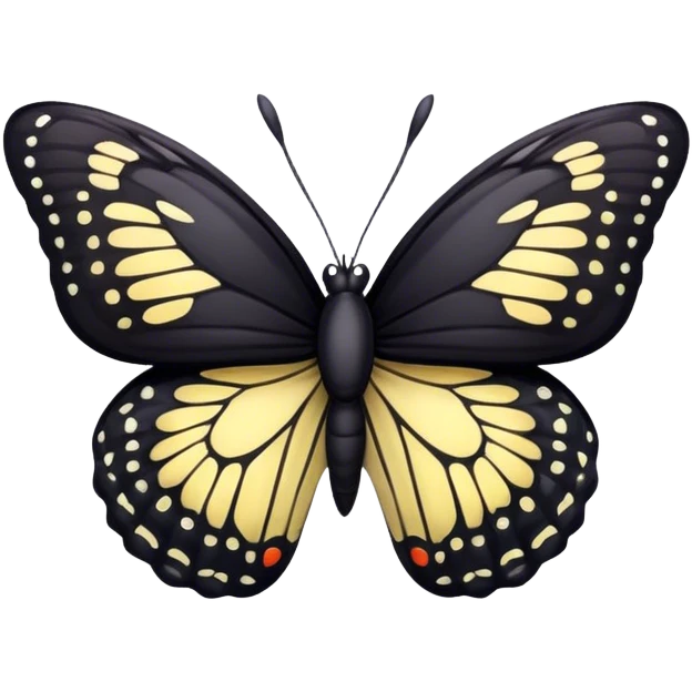 Black butterfly emoji