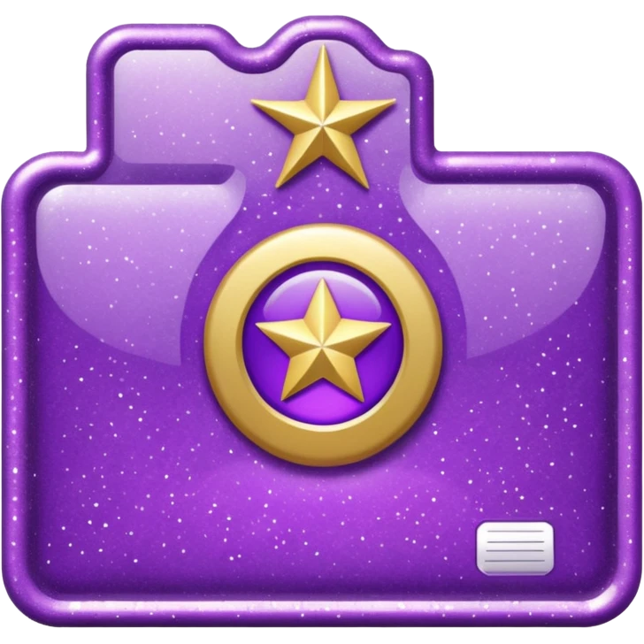patente militar baixa roxa com glitter emoji