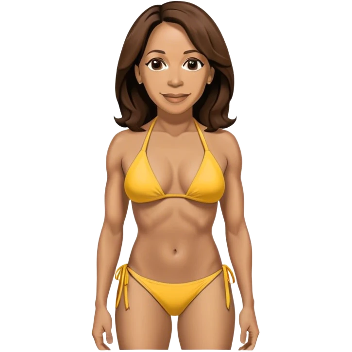 Kamala Harris in a bikini emoji