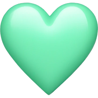 Mint green heart emoji