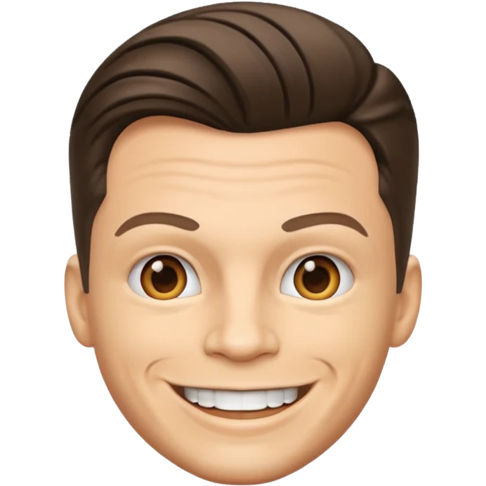 photo realistic Theo von smiling very wide emoji