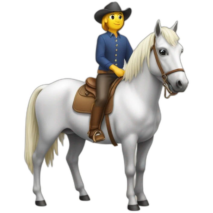 Cheval sur une vache emoji