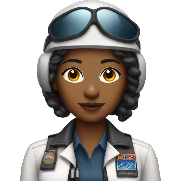 woman of color helicopter pilot emoji