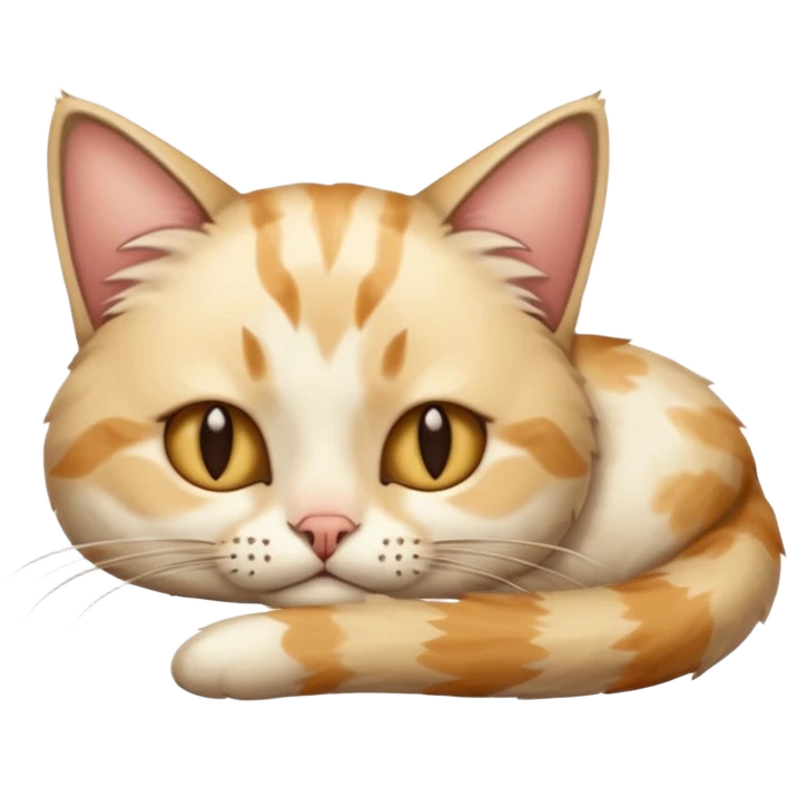 sick cat lying on its back, looking unwell emoji